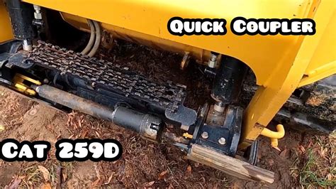 cat skid steer coupling pins wont lock|cat hydraulic quick connect stuck.